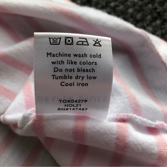 Draper James crewneck t-shirt in pink mariner size 3X - Picture 7 of 9